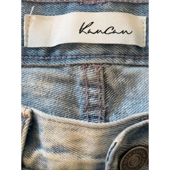 KanCan x Buckle 90's Distressed Boyfriend Jean In Acid Wash Blue Size 7/27 - Picture 8 of 10